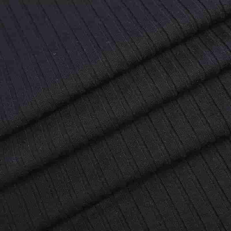 40s Lenzing Tencel + 30D ফুল-প্লেটেড স্ট্রাইপড স্প্যানডেক্স রিব নিট